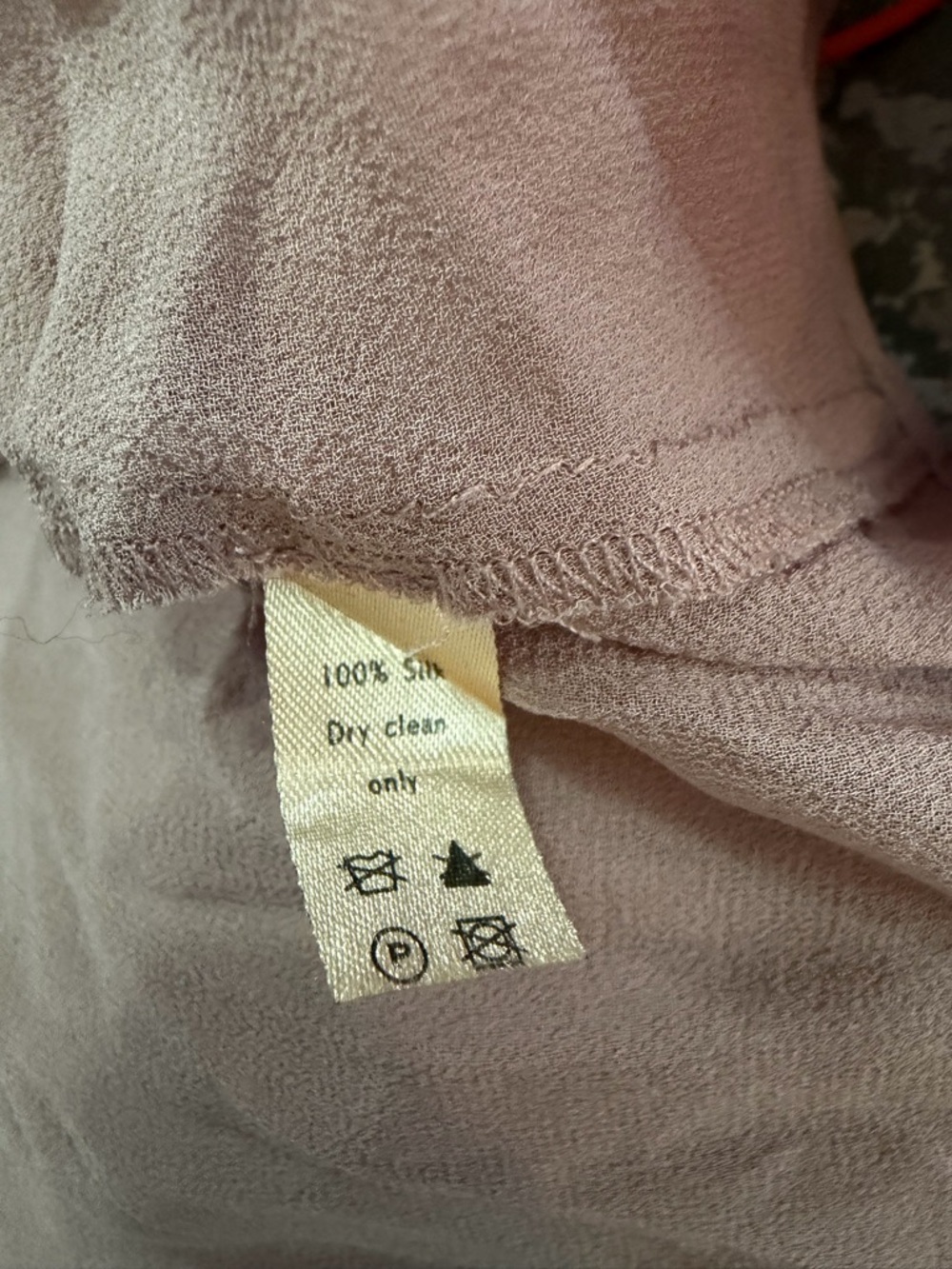 SOLD Project Alabama 100% Silk Dusty Rose Button Tunic - Picture 10 of 10